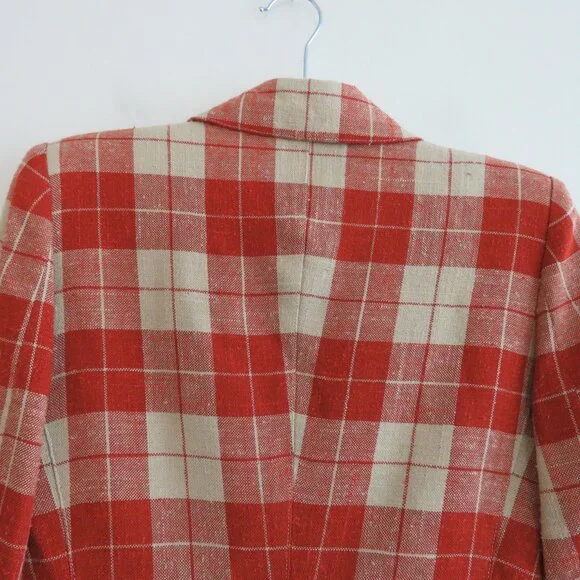 SMYTHE Patch Pocket Birkin Blazer in Rust Spring Tweed - Women's Size US 6 - Picture 13 of 16